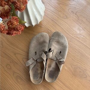 Suede Birkenstock Clogs